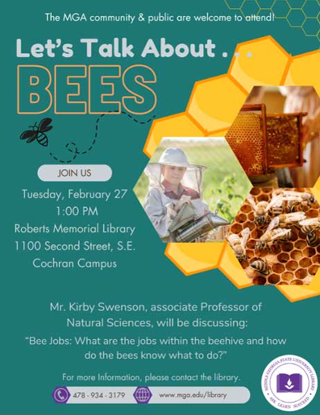 Bees event flyer.